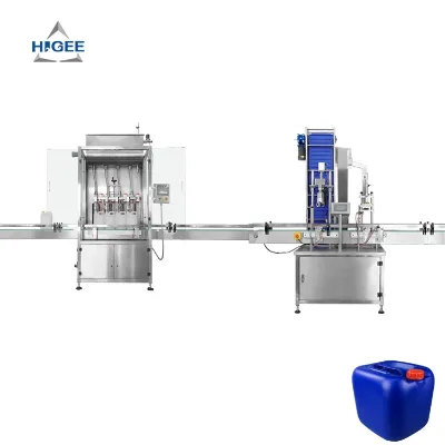 Edible Oil Jerry Can Filling Machine Motorcycle Lube Oil Engine Oil Filling Capping and Labeling Machine