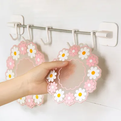 Eco Friendly New Design Reusable Table Bowl Mat Non Slip Heat Resistant Daisy Placemat Set With coaster Dining Table Mat