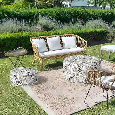 Factory Source PVC Inflatable Soft Cushion Footstool, Office Nap Footstool, Sofa, Inflatable Round Stool