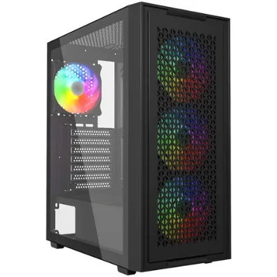 Powercase USB3.1 micro atx case startup fast gaming pc case ARGB stripe gaming computer pc