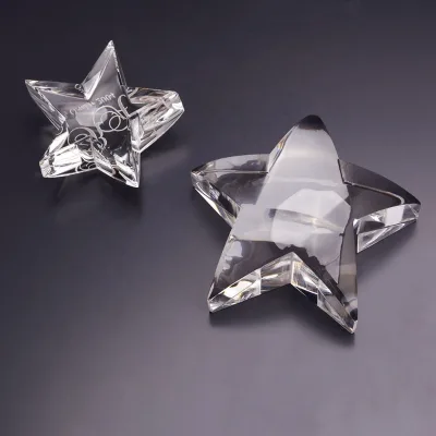 Honor of Crystal Crystal Star Award Paperweight Crystal Paper Weight for Home Decor