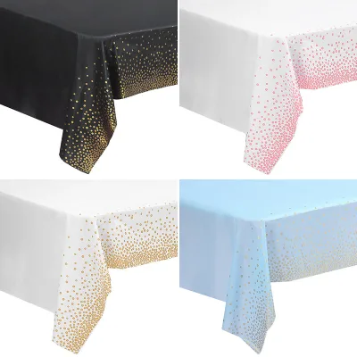 Rectangular Printed Disposable Plastic Tablecloths Waterproof Oilproof for Graduation Back School Halloween Parties Birthday