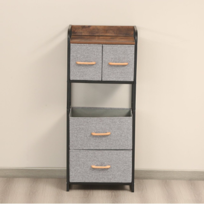 Multi Layer Assembled Storage Cabinet Open Storage Drawer Cabinets Fabric Foldable Storage Drawers for Bedroom