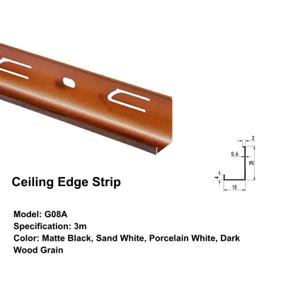 Modern Wood Grain Finish Aluminum Alloy Honeycomb Ceiling Perimeter Trim Decorative Edge Moisture Proof Durable Eco-Friendly