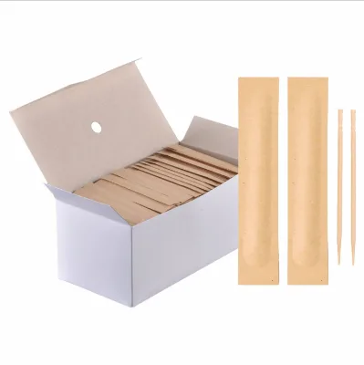 Paper Wrap Toothpicks Individual Packed Toothpicks Bamboo Diameter 2.0mm Toothpick Wholesale