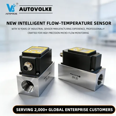 VOLKE FXN25 304 Stainless Steel Liquid Turbine Flow Meter 0.5% Accuracy OLED Display IP67 Protection DN25 Size OEM Customizable