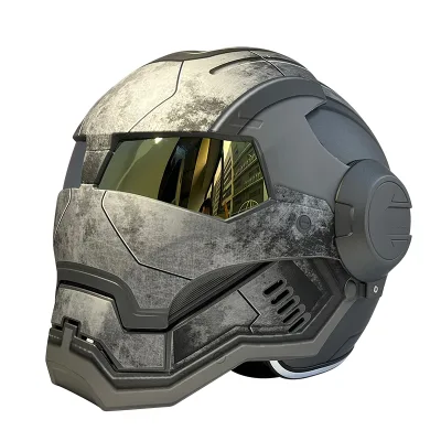 Top Hot Sell Black Half Open Face Helmets Casque Motocross IRONMAN Iron Man Helmet