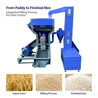Automatic Rice Milling Plant 600kg Per Hour Full Production Line