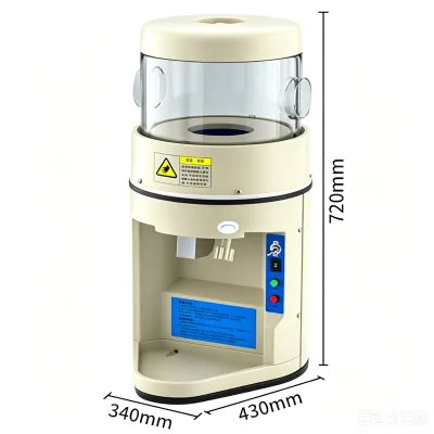 Energy Saving Automatic Ice Shaver Machine Large Hopper Design Commercial Ice Crusher for Seafood Fresh Keeping Shop