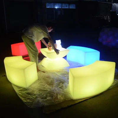 Modern Plastic LED Portable Bar Table 16 Color Changing Waterproof IP65-IP68 for Nightclub KTV Outdoor Mall Hotel Supermarket