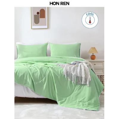 Soft & Breathable Double Sided Cooling Blanket for Hot Sleepers & Night Sweats Lightweight Cold Bedding Comforter for All Season