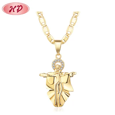 Fashion  Pendant 18K Gold Cross Religious Allah Jesus Pendant