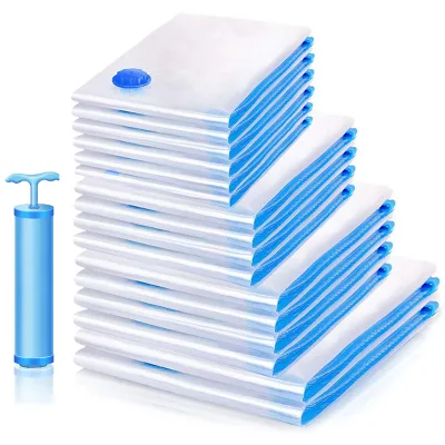 5Pcs Vacuum Storage Bags Seal Bag Space Saving for Comforters Clothes Pillow Bedding Blanket