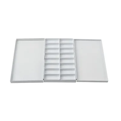 OEM 16 Wells Art Aluminum Metal Palette for Painted in White Color