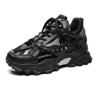 Men's Youth Student Solid Color Shoes Versatile Sports Shoes Men's Heightening Popular Large Size Men's Shoes