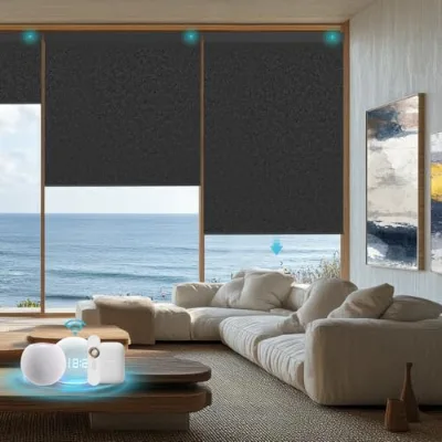 USB Charging Smart Interior Luxury Roller Blind Shades Automatic Electric Indoor Window Sunscreen Electric Roller Blinds