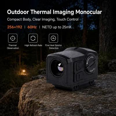 Thermal Monocular with 1.4 Inch Touch Screen 4 Color Palettes Wide Temp Range for Outdoor
