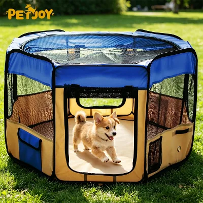 Oxford Cloth Scratch Resistant Octagonal Dog Playpen Outdoor Dog Playpen Foldable Portable Dog Playpen Pet Tent Cat's Nest