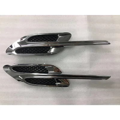 FRONT BUMPER FENDER VENTS BLACK BODY KIT CHROMED for BENTLEY CONTINENTAL GT 2016 2017 2018