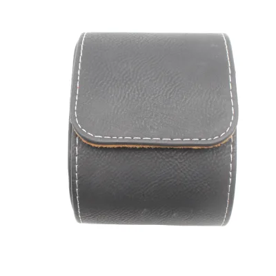 Luxury Black Leather Single Leather Watch Case Organizer for Men and Women with Soft Interior