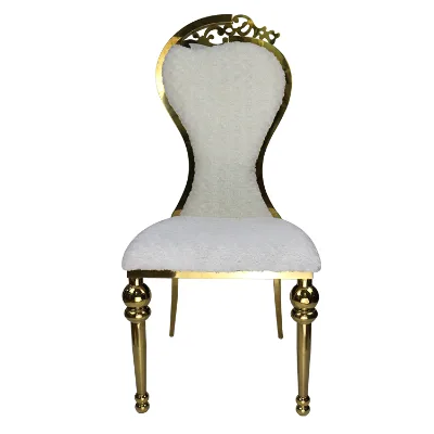 Antique Design Party Rental Mirror Stainless Steel Gold Wedding Chairs for Events