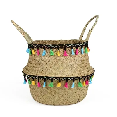 Promotional High Satisfaction Hot-sale Durable Seagrass Household Multi-use Toys Basket Organizer