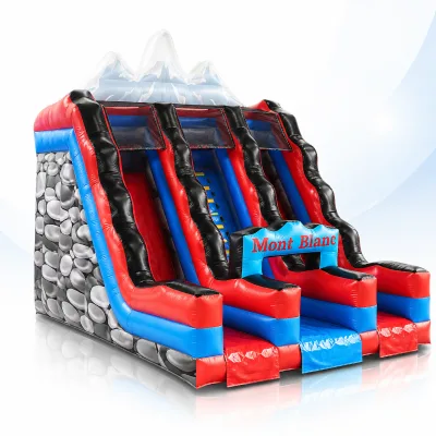 Commercial Dual Lane Inflatable Dry Slide Mont Blanc Climbing Slide for Kids Adults Outdoor Amusement Park Rental