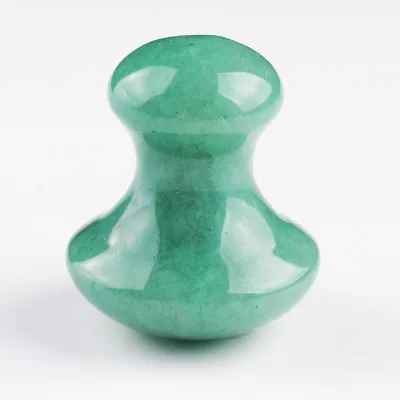 Natural Crystal Gemstone Love Style Healing Stones Carving Aventurine Mushroom Shaped Massage Hot Stone Face Eye Massager
