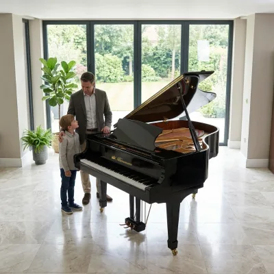 Professional Acoustic Concert Grand Piano 88 Keys | Handcrafted for Church, Stage & Recording Studio | Includes Bench