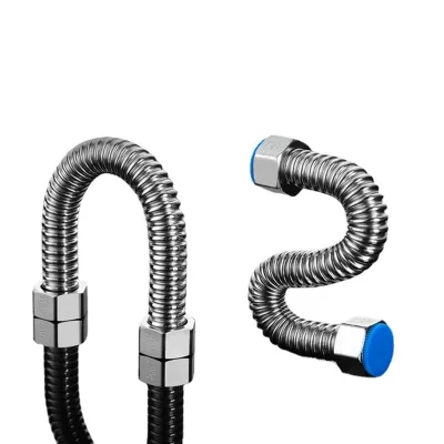 Stainless Steel Corrugated Pipe Bendable High-Pressure Explosion-Proof Water Heater Inlet Hose 304 99C Max Temp