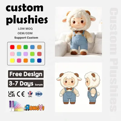 OEM Hot Selling Vinyl Face Keychain Plush Toys High Quality Animal Series Sheep Pendant Blind Box Cute Toy for Children's Gift