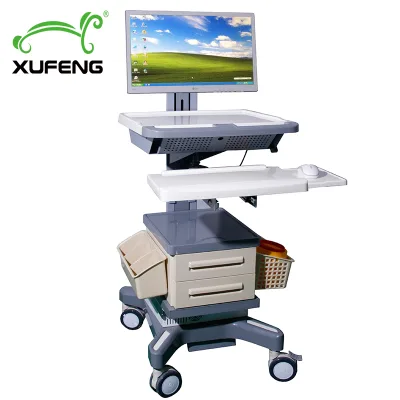 Medical Emergency Medication Mobile Laptop Computer Telemedicine Workstation Trolley