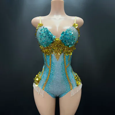 Clothing Manufacturers High Quality Women's Bodysuits Sexy 2024 Fashion Stage Performance Wear for Birthday