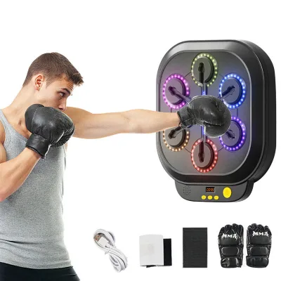 Factory Prices Smart Music Boxing Machine Adults Boys Girls Punching Boxing Target Fitness Set With Music and Light