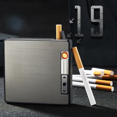 Pyrotechnic Integrated Usb Charging Cigarette case Metal for Automatic Bomb Cigarette