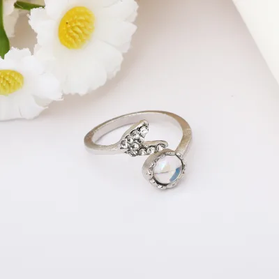 Cute Fish Tail Ring With Rainbow Quartz 925 Silver Gemstone For Women Everyday Wear