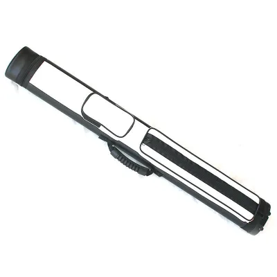 Premium Black&White Color Square Shape 2B2S 4 Holes PU Leather Billiard 1/2 Jointed Pool Cue Case Bag Model HE-ER399-1 Size M
