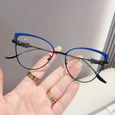 2024 New Fashion Retro Anti Blue Light Glasses Cat Eye Glasses Frame Optical Glasses