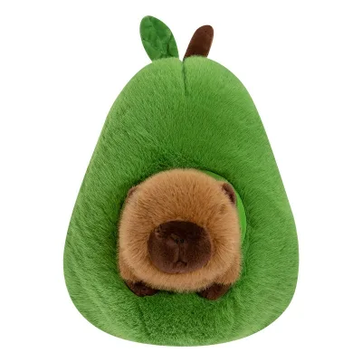 Capibara Avocado Fruit Fluffty Bear Toy Cute Custom Stuffed Plush Doll for Kids Soft Slipper Animal Gifts for Fun