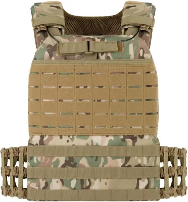 TACTICAL Adjustable Weighted Vest for WODs, Strength and Endurance Training, Fitness Workouts, Running