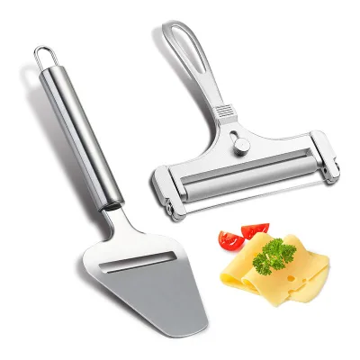Stainless Steel Wire Cheese Slicer with Plane Adjustable Thickness Cutter for Soft Semi-Hard Hard Cheeses Kitchen Tool
