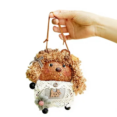 Yunnan China Rattan Pod Doll Bag Pendant Yunnan Cultural Creative Plant Pendant Handmade Birthday Gift for a Best Friend