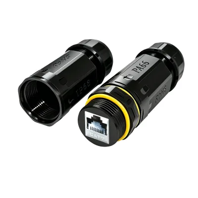 M25 Waterproof RJ45 Splice Terminal, Outdoor Rainproof RJ45 Cable Connector Interface