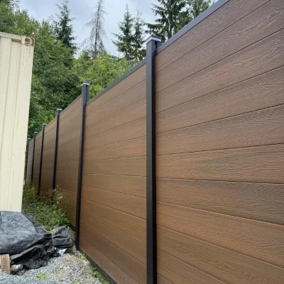 UV Resistant Embossed WPC Fence Board for Outdoor Fencing with Natural Wood Appearance