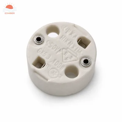 DC12V GU5.3 Plug-in Lamp Socket, Ceramic MR16 LED Halogen Bulb Holder, DIY G5.3 Lamp Holder, CE ROHS VDE