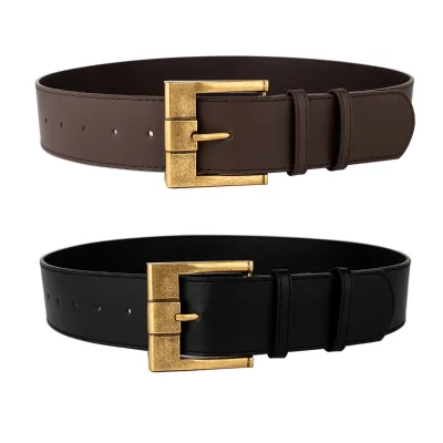 Wide Western Belt for Women Cowgirl, PU Leather Waist Belts   for Jeans Pants Dresses