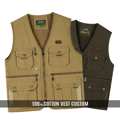 Men's Fishing Vest Practical Travel Vest with Pocket Outdoor Work Photo Flying Summer Vest