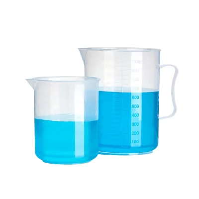 BKMAM Lab 500ml 1000ml Plastic Graduated Beaker Measuring Cup OEM/ODM