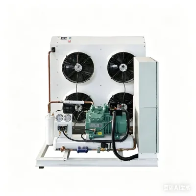 Small Shunwei Brand Condensing Unit with Motor and PLC 1-10 HP Compressors 1 Year Warranty for Cold Room