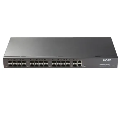 Fiber Optic Equipment 24 Port Gigabit Fiber Switch WEB Managed